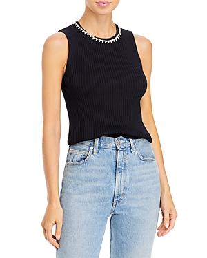 Lucy Paris Embellished Rib Knit Tank Top