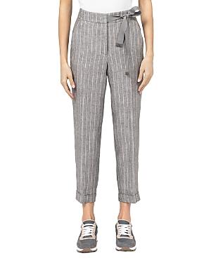 Peserico Striped Tie Waist Pants