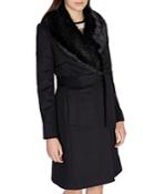 Karen Millen Faux Fur Collar Coat