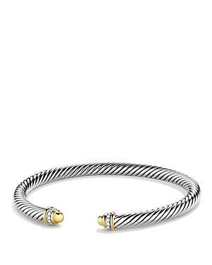 David Yurman Cable Classics Bracelet With Gold Domes & Diamonds