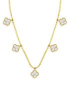 Bloomingdale's Diamond Clover Station Necklace In 14k Yellow Gold, 1.0 Ct. T.w. - 100% Exclusive