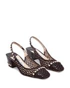 Jimmy Choo Women's Hya Embellished Woven Slingback Pumps