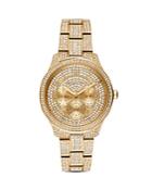 Michael Kors Runway Gold-tone All-over Pave Crystal Watch, 38mm