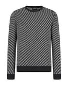 Emporio Armani Diagonally Striped Sweater