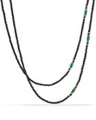 David Yurman Osetra Tweejoux Necklace With Black Spinel, Green Onyx And 18k Gold