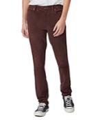 Paige Lennox Slim Fit Stretch Suede Jeans In Dark Berry