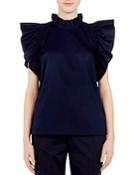 Ted Baker Cottoned On Nevma Frill-sleeve Top