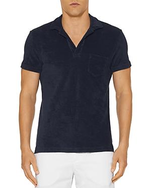 Orlebar Brown Cotton Terry Solid Tailored Fit Polo Shirt