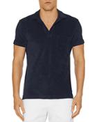 Orlebar Brown Cotton Terry Solid Tailored Fit Polo Shirt