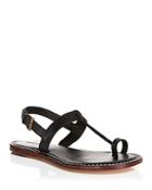 Bernardo Flat T-strap Sandals - Maverick Toe Ring