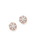 Bloomingdale's Diamond Flower Stud Earrings In 14k Rose Gold, 0.50 Ct. T.w. - 100% Exclusive