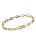 Bloomingdale's Multi-sapphire & Diamond Bracelet In 14k Yellow Gold - 100% Exclusive