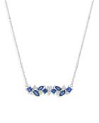 Bloomingdale's Sapphire & Diamond Necklace In 14k White Gold, 18 - 100% Exclusive