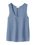 St. John Knits Stretch Cady Scoop Neck Shell Top