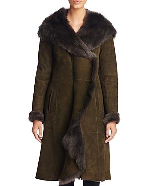 Maximilian Furs Lamb Fur Shearling Coat