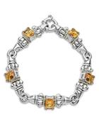 Lagos 18k Yellow Gold & Sterling Silver Glacier Citrine Link Bracelet