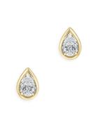 Bloomingdale's Pear Shaped Diamond Stud Earrings In 14k Yellow Gold, 0.33 Ct. T.w. - 100% Exclusive