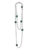 Lagos Sterling Silver Maya Malachite Doublet Necklace, 36