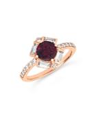 Bloomingdale's Garnet, Champagne Diamond And Morganite Ring - 100% Exclusive In 14k Rose Gold - 100% Exclusive