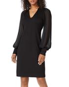 Karen Kane Sheer Blouson Sleeve Dress