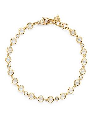 Temple St. Clair 18k Gold Small Bracelet With Royal Blue Moonstone And Diamonds