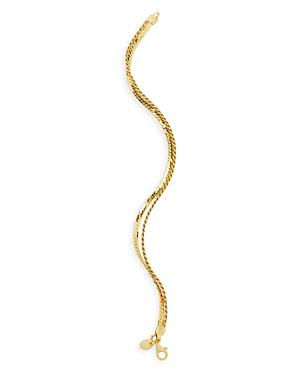 Argento Vivo Double Rope Chain And Herringbone Chain Bracelet