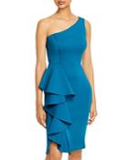 Eliza J One Shoulder Ruffle Dress