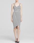 Bardot Dress - Asymmetric Stripe