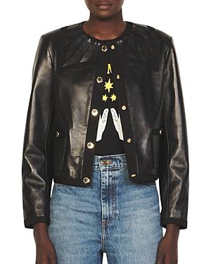 Sandro Pia Leather Jacket