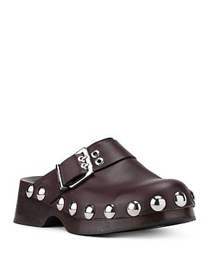 Ganni Women's Retro Studded Leather Clogs
