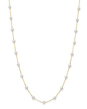Bloomingdale's Cultured Freshwater Pearl Station Necklace In 14k Yellow Gold, 24 - 100% Exclusive