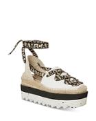 Stella Mccartney Women's Gaia Logo Espadrille Platform Shoes