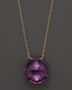 Amethyst Heart Shaped Briolet Necklace, 17 - 100% Exclusive