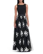 Lauren Ralph Lauren Floral Applique Tulle Overlay Gown - 100% Exclusive
