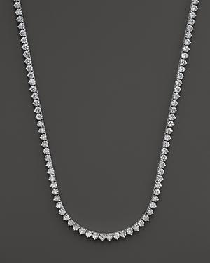 Certified Diamond Tennis Necklace In 14k White Gold, 15.0 Ct. T.w.