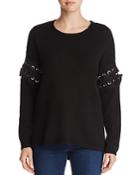 Alison Andrews Lace-up Sleeve Sweater