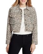 Ella Moss Leopard-print Denim Jacket