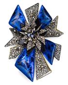 Alexis Bittar Two Tone Crystal Encrusted Pin