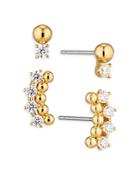 Nadri Dot Beaded Earring Set