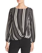 Status By Chenault Striped Twist Front Top