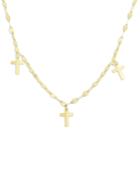 Bloomingdale's Triple Cross Pendant Necklace In 14k Yellow Gold, 18 - 100% Exclusive