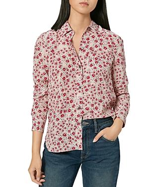 Equipment Leema Silk Floral Print Pocket Blouse