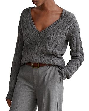 Polo Ralph Lauren Cable Knit Relaxed V Neck Sweater