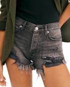 Free People Loving Good Vibration Jean Shorts