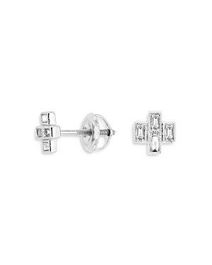 Bloomingdale's Diamond Baguette Stud Earrings In 14k White Gold, 0.15 Ct. T.w. - 100% Exclusive