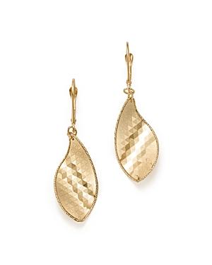 Bloomingdale's Geometric Leaf Earrings In 14k Yellow Gold - 100% Exclusive