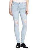 The Kooples Distressed Billy Skinny Jeans In Baby Blue