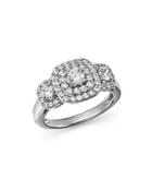 Bloomingdale's Diamond Halo Ring In 14k White Gold, 1.0 Ct. T.w - 100% Exclusive