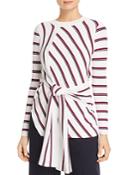 Karen Millen Tie-front Striped Sweater - 100% Exclusive