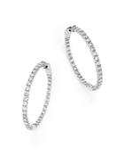 Diamond Inside Out Hoop Earrings, In 14k White Gold, 5.0 Ct. T.w. - 100% Exclusive